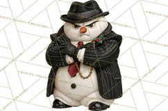Christmas Crime Syndicate PNG Clipart, Mobster Santa Product Image 5