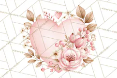 Pink Autumn Cottage Clipart PNG Product Image 5