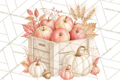 Fall Harvest Florals Clipart PNG, Autumn Floral Designs Product Image 5