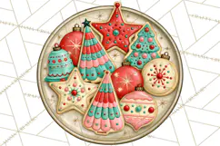 Atomic Age Christmas Clipart PNG, Retro 1950's Winter Decor Product Image 5