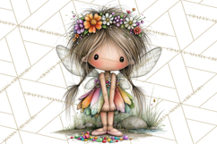 Sweet Little Fairies PNG, Cute Fairy Clip Art Product Image 5