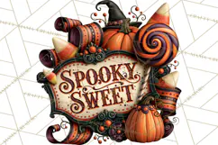 Retro Halloween Candy Shop Clipart PNG Product Image 2