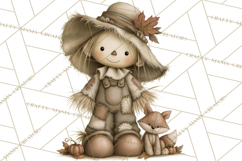 Frayed Fall Scarecrows PNG, Halloween Clipart Product Image 2