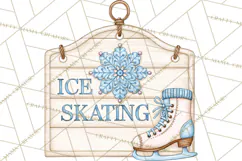 Winter Skating World Animals PNG Product Image 2