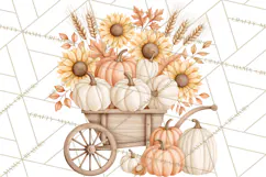 Fall Harvest Florals Clipart PNG, Autumn Floral Designs Product Image 2