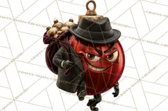 Christmas Crime Syndicate PNG Clipart, Mobster Santa Product Image 2
