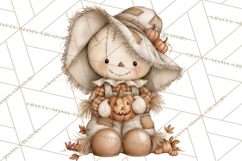 Frayed Fall Scarecrows PNG, Halloween Clipart Product Image 3