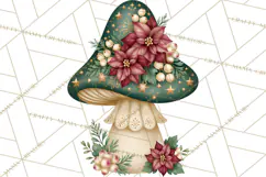 Christmas Mushroom Clipart PNG Product Image 3
