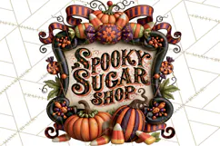 Retro Halloween Candy Shop Clipart PNG Product Image 3