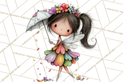 Sweet Little Fairies PNG, Cute Fairy Clip Art Product Image 4