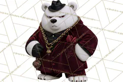 Christmas Crime Syndicate PNG Clipart, Mobster Santa Product Image 4