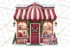 Christmas Toy Shop PNG Clipart, Santa & Elf Characters Product Image 4