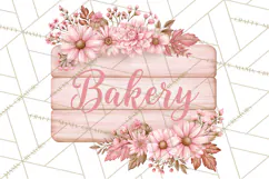Pink Autumn Bakery Clipart PNG Product Image 5