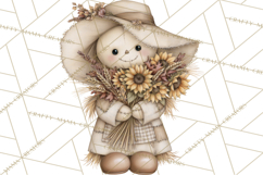 Frayed Fall Scarecrows PNG, Halloween Clipart Product Image 5