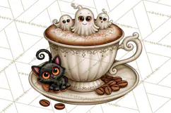 Spooky Coffeehouse PNG Clipart Product Image 5