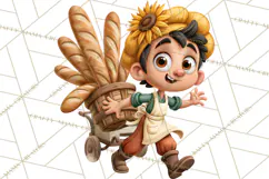 Whimsical Bakery Girls & Boys PNG Clipart, Baker Characters Product Image 5