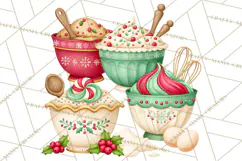 Christmas Bakery PNG Clipart, Santa & Elf Characters, Baker Product Image 5