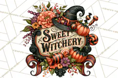 Retro Halloween Candy Shop Clipart PNG Product Image 2