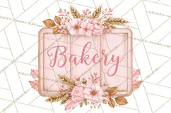 Pink Autumn Bakery Clipart PNG Product Image 2