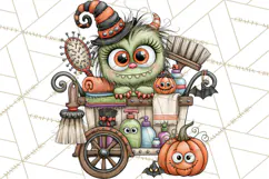 Monster Pet Groomers Halloween Clipart PNG Product Image 2