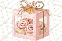Pink Autumn Bakery Clipart PNG Product Image 3