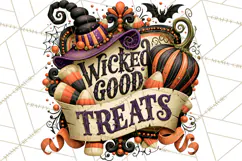 Retro Halloween Candy Shop Clipart PNG Product Image 3