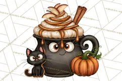 Spooky Coffeehouse PNG Clipart Product Image 3