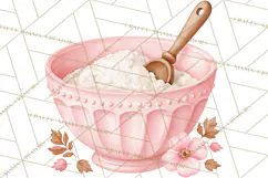 Pink Autumn Bakery Clipart PNG Product Image 4