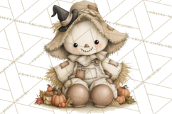 Frayed Fall Scarecrows PNG, Halloween Clipart Product Image 4