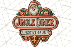 1950s Vintage Christmas Clipart Retro Soda Fountain Clip Art Product Image 4
