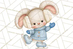 Winter Skating World Animals PNG Product Image 5
