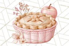 Pink Autumn Bakery Clipart PNG Product Image 5