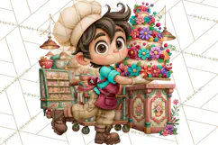 Whimsical Bakery Girls & Boys PNG Clipart, Baker Characters Product Image 5