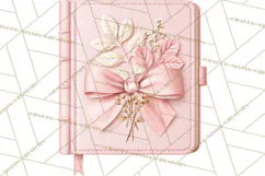 Pink Autumn Cottage Clipart PNG Product Image 2
