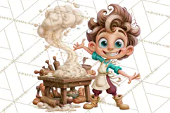 Whimsical Bakery Girls & Boys PNG Clipart, Baker Characters Product Image 2