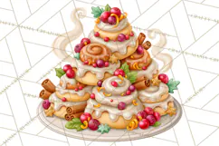 Christmas Bakery PNG Clipart, Santa & Elf Characters, Baker Product Image 2