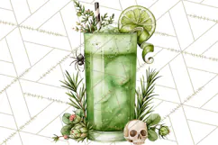 Halloween Cocktails Clipart PNG, Spooky Drinks Product Image 2