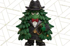 Christmas Crime Syndicate PNG Clipart, Mobster Santa Product Image 2