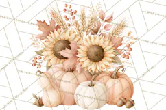 Fall Harvest Florals Clipart PNG, Autumn Floral Designs Product Image 2
