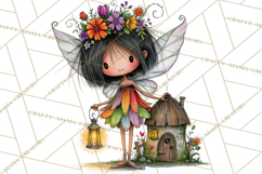 Sweet Little Fairies PNG, Cute Fairy Clip Art Product Image 6