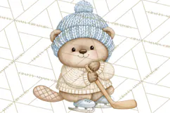 Winter Skating World Animals PNG Product Image 2