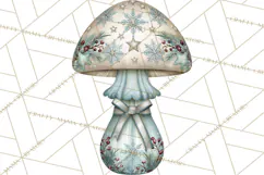 Christmas Mushroom Clipart PNG Product Image 2