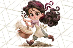 Whimsical Bakery Girls & Boys PNG Clipart, Baker Characters Product Image 2
