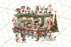 1950s Vintage Christmas Clipart Retro Soda Fountain Clip Art Product Image 3
