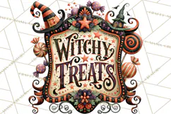 Retro Halloween Candy Shop Clipart PNG Product Image 3