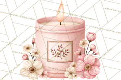 Pink Autumn Cottage Clipart PNG Product Image 3