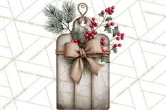 Vintage Red Truck Christmas Evergreens PNG Clipart Product Image 3