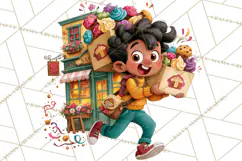 Whimsical Bakery Girls & Boys PNG Clipart, Baker Characters Product Image 3