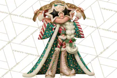 Christmas Wrestling Clipart PNG, Santa Wrestlers Product Image 4