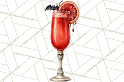 Halloween Cocktails Clipart PNG, Spooky Drinks Product Image 4